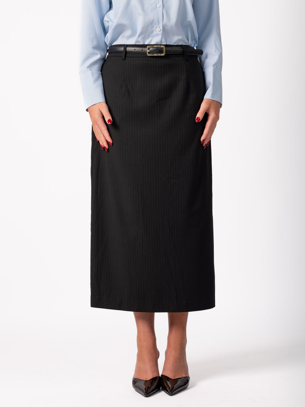 Rees’ Pinstriped Skirt